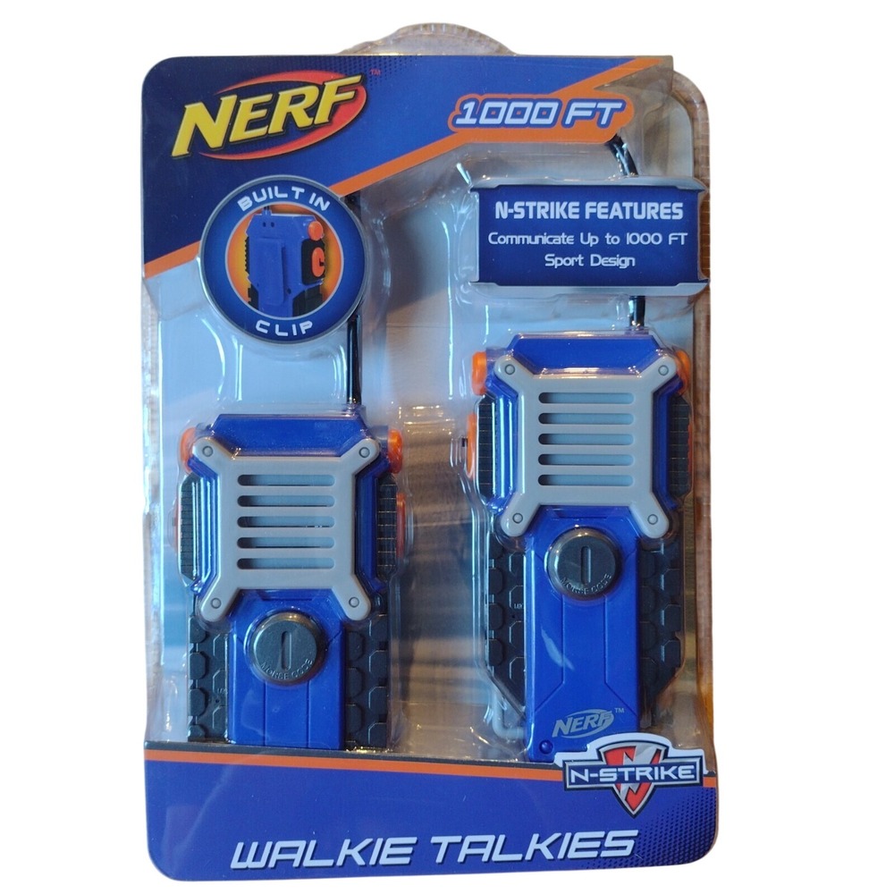 Nerf N-Strike Walkie Talkies 1000 FT Range Sport Design Blue Set 36056 New